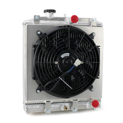 4 Row Aluminum Radiator + Shroud + Fan For 92-00 93 94 95 96 97 98 99 Honda Civic EJ EK EG DEL D15 D16