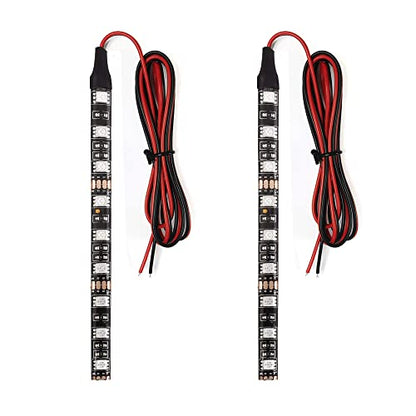 Universal DC 12V 2pc 5.9in Motorcycle LED Turn Signal Light Amber LED Strip Light Bar for Motorcycle Car Scooter ATV UTV Golf cart Front Rear Turning Indicator Lights Blinker Tail Light - size: 2x 9LED Amber Light Bar