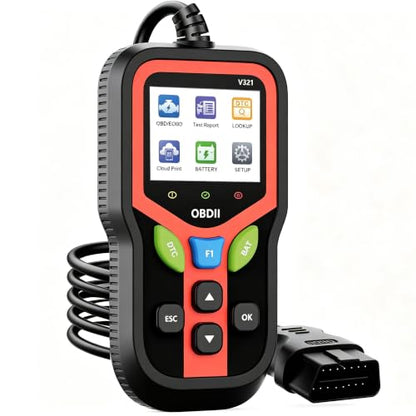 OBD2 Scanner, Check Engine Light Code Reader with Battery Test