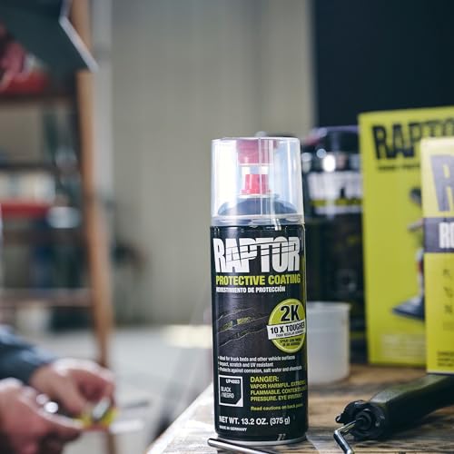 RAPTOR 2K Bedliner Aerosol, Protective Coating, 13.2 OZ - color: Olive Green