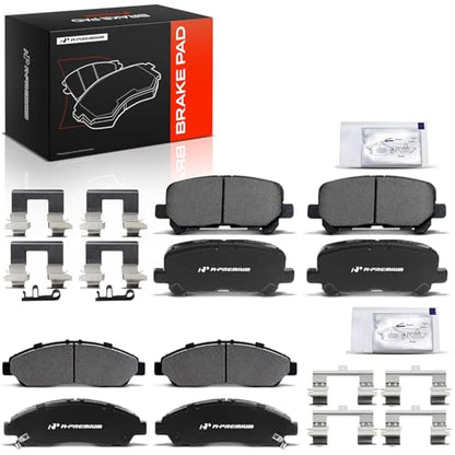 A-Premium Front and Rear Ceramic Brake Pads Compatible with Honda & Acura - style: Front and Rear - P1280+P1281