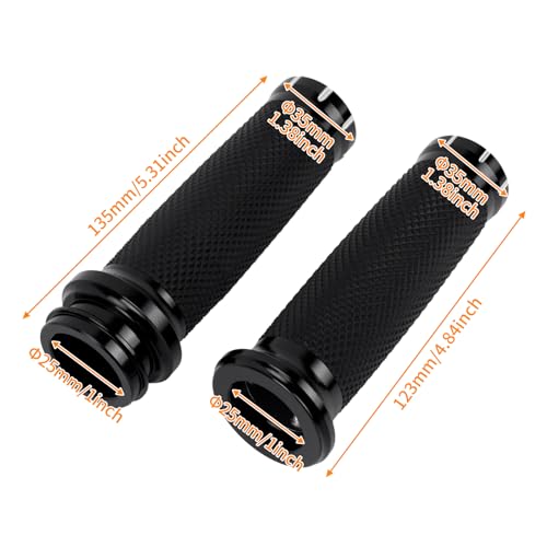 Electronic Throttle 1" Handlebar Grips for 25mm Handle Bars Universal Fit for Harley Softail Deluxe Breakout Low Rider Street Glide Road King Electra Glide Trike 2008-2025