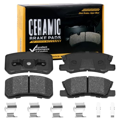 D868 Rear Ceramic Brake Pads Kit Fit For Chrysler 200 2011-2014, For Cirrus 2007-2010, For Sebring 2007-2010, For Dodge Avenger 2008-2014, For Caliber 08-09, For Jeep Compass 07-17 - size: HZ868