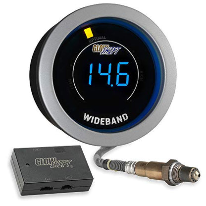 GlowShift Tinted Series Digital Wideband Air Fuel Gauge Kit, 2-1/16" 52mm