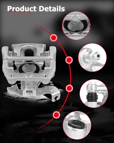 cciyu Rear Left & Right Disc Brake Calipers w/Bracket 18B4946 18B4947 - size: Rear[18B4946+18B4947]