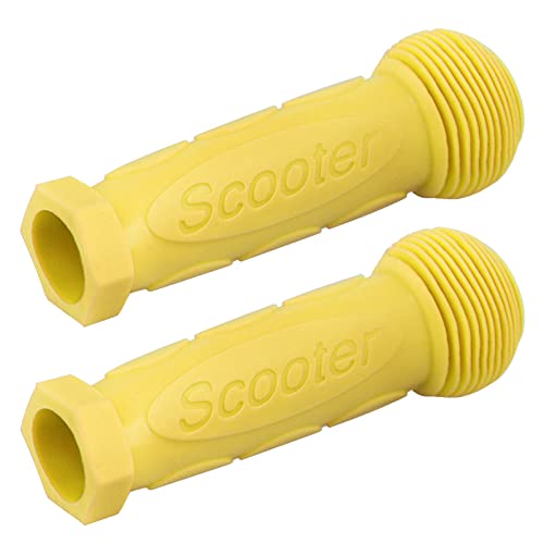 Kids Scooter Handle Grips Replacement Handlebars for 2/3/4 Wheels Child Kick Scooters Bike Rocking Car Push Cart, 9 Color Available, 2-Pack - color: Yellow