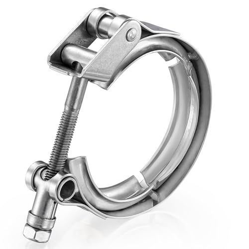 2.25 Inch Quick Release V Band Clamp-Stainless Steel_304,Clamp Fittings for Exhaust Pipe Flanges 1 Pack - color: V Band Clamp, size: 2.25inch