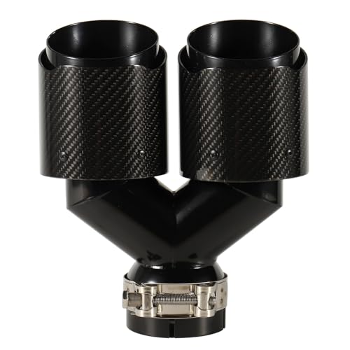 Dual Carbon Fiber Exhaust Tip 3 Inch Inlet 4 Inch Outlet Dual Exhaust Tip - size: 3 Inlet 4 Outlet