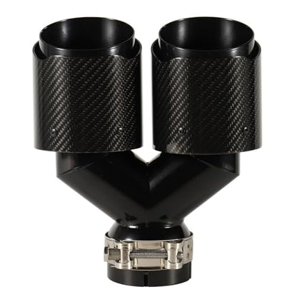 Dual Carbon Fiber Exhaust Tip 3 Inch Inlet 4 Inch Outlet Dual Exhaust Tip - size: 3 Inlet 4 Outlet