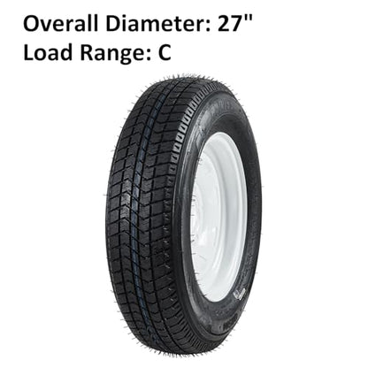 Garvee 2-Pack Trailer Tires On Rim ST205/75D15, Set of 2 - size: ST205/75D15, style: 5 Lug