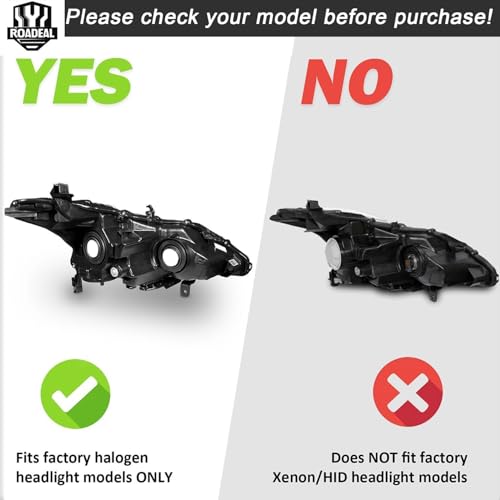 Headlights for 2013 2014 2015 Nissan Altima 4-Door - color: Black - With H/L Beam Bulbs