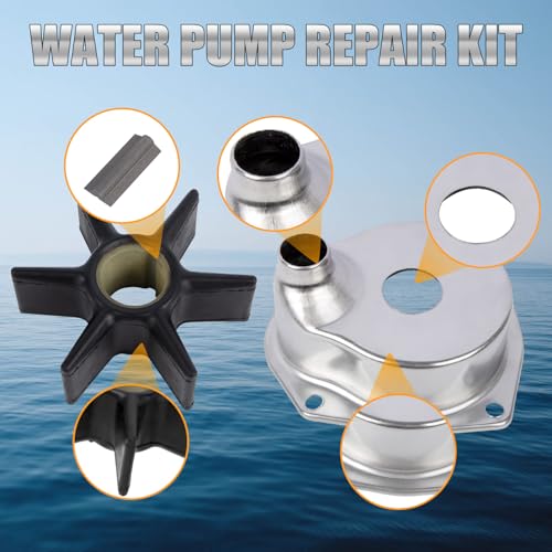 817275Q05 Upper Water Pump Repair Kit Compatible with 1991-2021 Mercury MerCruiser Alpha 1 Gen 2 Drives 200HP 225HP 250HP and Vazer Drives Water Pump Impeller Replaces 817275A4 18-3147