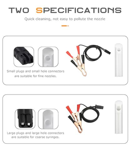 SCUARI 4PCS Automotive Fuel Injector Cleaning Kit,Car Accessories Fuel Injector Flush Cleaner Adapter DIY Cleaning Tool Kit with Test Lead,Suitable for Any 12-24V Car,Motorcycle,Electric Car,ATV