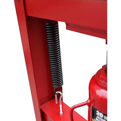 Big RED ATY20011R Torin Steel H-Frame Hydraulic Garage/Shop Floor Press with Stamping Plates, 20 Ton (40,000 lb) Capacity, Red - size: 20 Ton (40,000 lb)