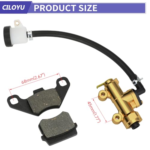 KT196 Go Kart Brake Master Cylinder Kit Replacement for Coleman - color: gold
