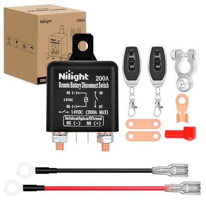 Nilight Remote Battery Disconnect Switch 12V 200A - color: 200A Remote Control