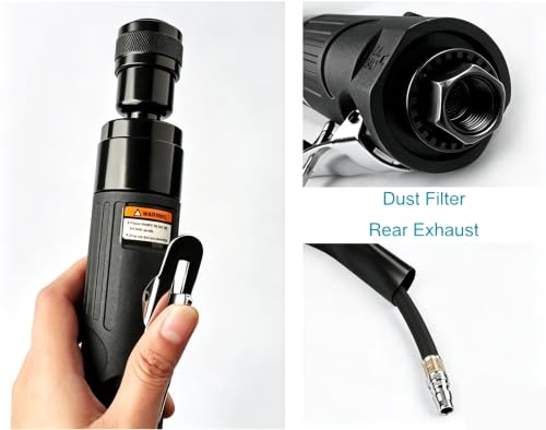Low Speed Tire Repair Kit, 2500RPM Air Tire Buffer Tire Patch Kit, Pneumatic Tire Buffing Wheel, Grinding Cutting Deburring Polishing Machine, Cleaning Tool, Rear Exhaust, Tungsten Steel Head