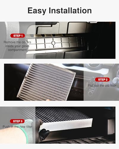 Puroma Cabin Air Filter Activated Carbon for CF12150 6081C Ford Lincoln - style: CAF150S