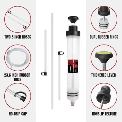 Thorstone 500cc Automotive Fluid Extractor Pump for Easy Oil Change - size: 500cc(60cm hose)