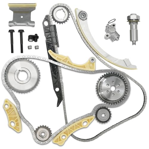 94201S Engine Timing Chain Kit for Chevy Cobalt Captiva Equinox Malibu HHR, Buick LaCrosse Regal Verano, GMC Terrain SAAB Pontiac Saturn 2.0 2.2 2.4L Ecotec Replace 9-4201S 9-4201SX - size: 9-4201S