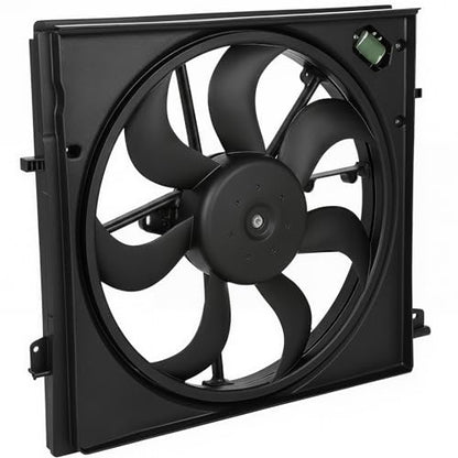 620-473 Radiator Cooling Fan Assembly Fits for 2017-2021 Nissan Rogue Sport L4 2.0L Replace OE 620473 214816MA0A 21481-6MA0A 214816MA0B - size: Rogue Sport 2017-2022, Qashqai 2017-2023