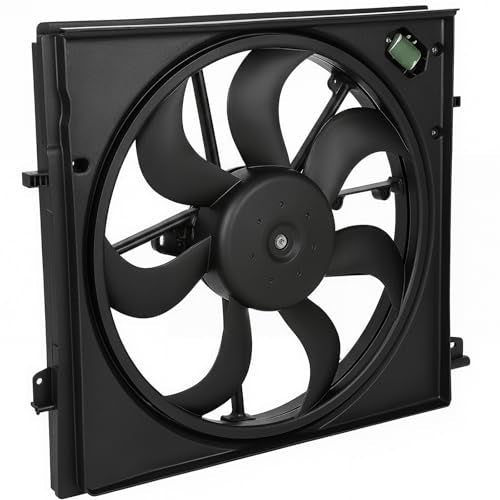 620-473 Radiator Cooling Fan Assembly Fits for 2017-2021 Nissan Rogue Sport L4 2.0L Replace OE 620473 214816MA0A 21481-6MA0A 214816MA0B - size: Rogue Sport 2017-2022, Qashqai 2017-2023