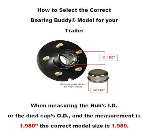 Bearing Buddy Model 1980A Stainless Steel Wheel Bearing Protectors w/ 19Bra