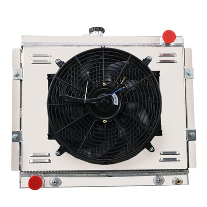 Automotive Replacement Engine Radiators 4 Row Radiator Shroud Fan with Thermostat Relay Kit For Toyota Pickup 4Runner 2.4L L4 1984-1995 Aluminum Radiator Fan - size: 4 Row Radiator+Cap+Shroud Fan+Relay Kit(AT)