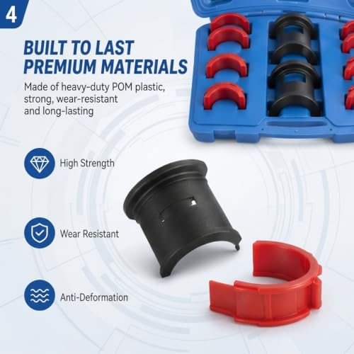 Universal Motorcycle Bike Fork Seal Driver Tool Kit 35mm-50mm Adjustable Fork Seal Installer Split Design Driver for Harley Yamaha Honda Dirt Bike 41mm 43mm 46mm 49mm 50mm Fork Tube Seal Tool