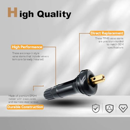 20pcs TPMS Tire Pressure Sensor Rubber Valve Stem Replacement 17-20008 Fit for GM-930A GMC Cadillac Chevy Silverado 1500 2500 Suburban