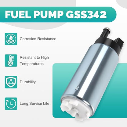 Electric Fuel Pump GSS342 255LPH High Flow High Pressure Universal