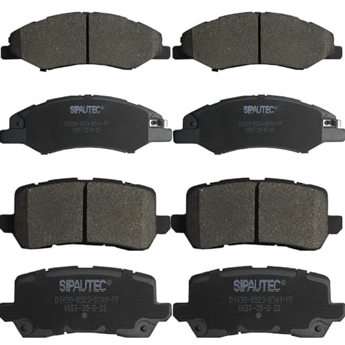 SIPAUTEC-8pcs Front and Rear Ceramic Disc Brake Pads Set Replacement For 2018-2023 Honda Odyssey All models - style: 20891698P77
