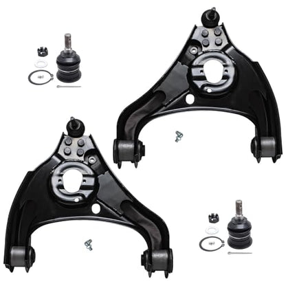 Detroit Axle - 5 Lug RWD Front Lower Control Arms w/Ball Joints + Upper - size: 4CS48091/4PC