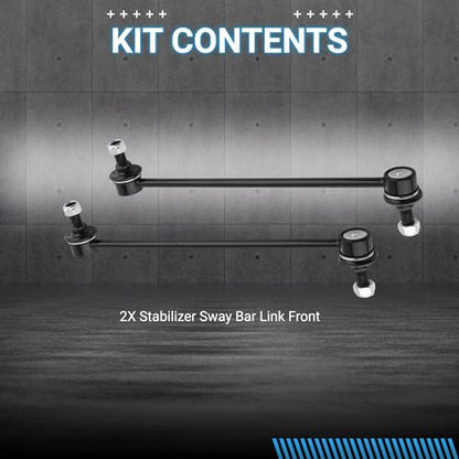 Sway Bar Link Front Compatible With 2006-2013 Acura MDX, 2010-2013 Acura ZDX, 2006-2015 Honda Pilot Stabilizer Sway Bar End Links Kit, K750124 - size: K750124