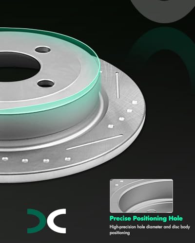 SCITOO Brake Kits 4pcs Brake Discs Rotors and 8pcs Ceramic Brake Pads - size: 34231+D939 & 34232+D1060 [4+8PCS]