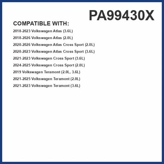 HIGHFLOW High Performance, Pre-Oiled Disposable Engine Air Filter PA99430X | Fits 2020-2025 Volkswagen Atlas Cross Sport, 2018-2023 Atlas, 2019-2023 Teramont, 2021-2023 Cross Sport - size: HIGHFLOW