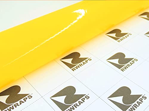 Rwraps Hyper Gloss Vinyl Car Wrap Film in Yellow - 5ft x 1ft - Vehicle - color: Hyper Gloss Yellow, size: 5ft x 1ft