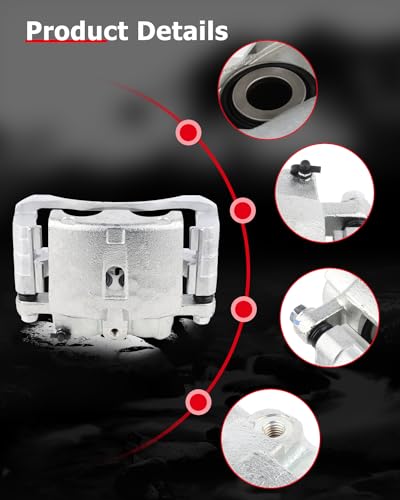 cciyu Front Right/Rear Left Disc Brake Caliper Assembly w/Bracket 18-B4728 - size: Front Right[18-B4728]
