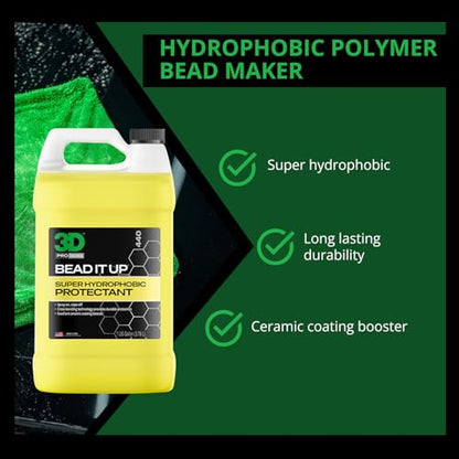 3D Bead It Up Ceramic Coating Booster Spray - Super Hydrophobic Bead Maker - Polymer Paint Protectant & Sealant 1 Gallon (Pack of 2) - size: Gallon (Pack of 2)