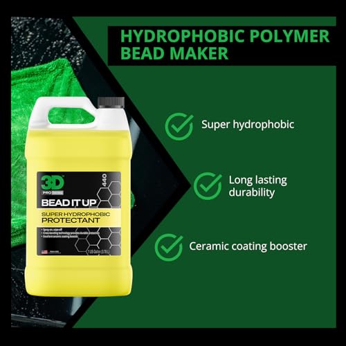 3D Bead It Up Ceramic Coating Booster Spray - Super Hydrophobic Bead Maker - Polymer Paint Protectant & Sealant 1 Gallon - size: Gallon