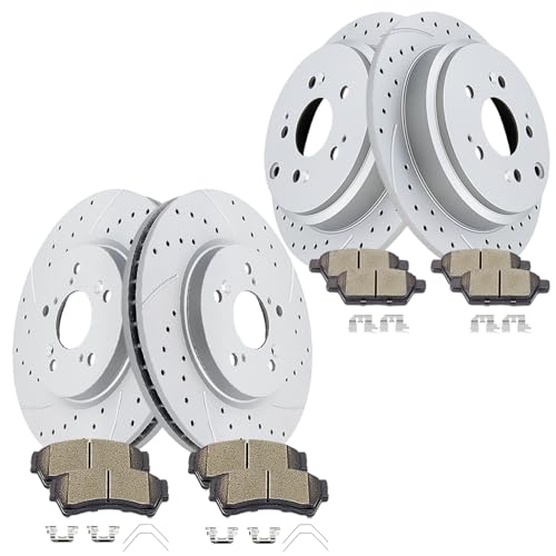 Acinoparts Front and Rear Brake Kit for Honda Odyssey 2005-2010 - size: ABK00801