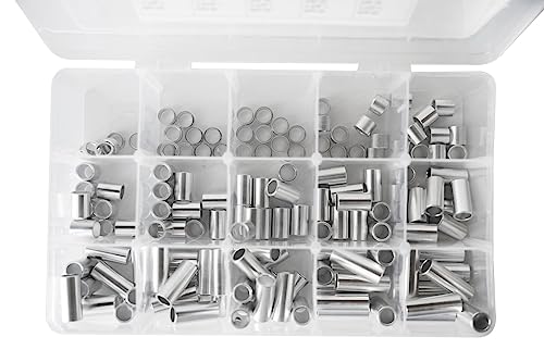 Aluminum Spacer Standoff Bushing Assortment Kit 1/2" OD x 3/8" ID (150 pcs)