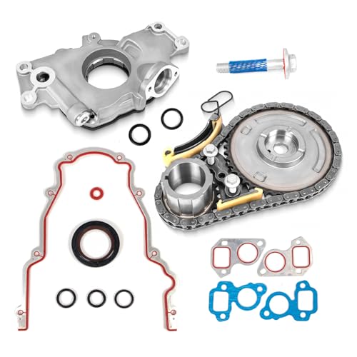 Engine Oil Pump & Timing Chain Kit for 2007-2013 Chevy Silverado 1500/Tahoe/Avalanche, GMC Sierra/Yukon, Buick Cadillac - Compatible with 4.8L 5.3L 6.0L 6.2L Vortec Engines (Non-VVT)