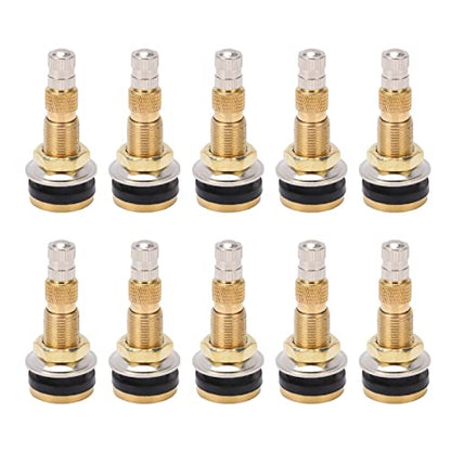 TR618A Tractor Air Liquid Valve Stems, Tubeless Clamp in Tire Valve Stem for Industrial Agricultural Wheels, Tractor, Grader (Pack of 10)