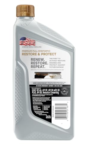 Valvoline Restore & Protect Full Synthetic 5W-30 Motor Oil 1 QT, Case of 6 - size: 1 QT, Pack of 6, style: Restore & Protect