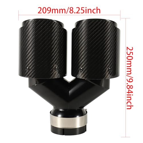 Carbon Fiber Dual Exhaust Tip 2.5 Inch Inlet 4 Inch Outlet Dual Exhaust Tip - size: 2.5 Inlet 4 Outlet