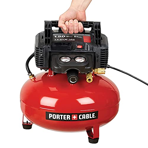 PORTER-CABLE Portable Pancake Air Compressor, 6 Gallon, 150 Max PSI