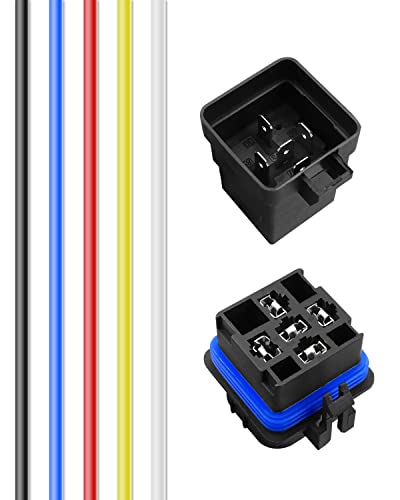 5 Pin Trim Tilt Relay Plug Socket 12V 80A, Replace 7493 119-7493, 2Pcs