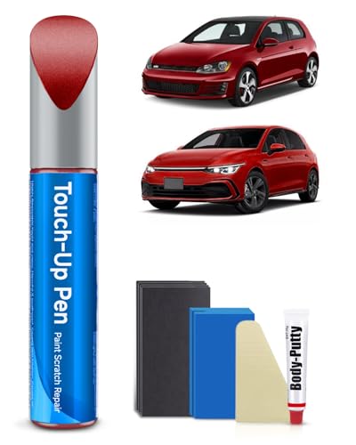 LY3D/G2 Tornado Red Touch Up Paint Kit Compatible with Volkswagen Exact Match Car Scratch Repair Touch Up Paint Kit - color: Tornado Red(LY3D/G2) Compatible with Beetle/Golf/Golf-Alltrack/Golf-GTI/Golf-R/Golf-SportWagen/GTI/Jetta/Passat/Touareg