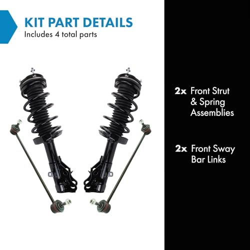TRQ Front Suspension Kit Complete Strut & Coil Spring Assembly Sway Bar - style: PSA29019